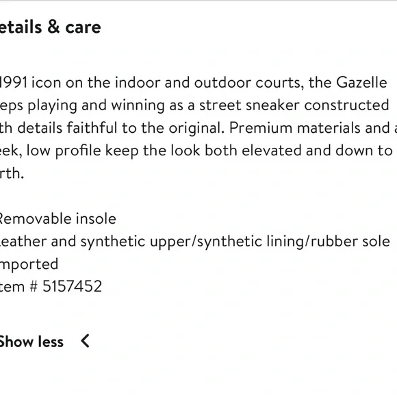 adidas Gazelle Pink and White Sneakers - Picture 6 of 6